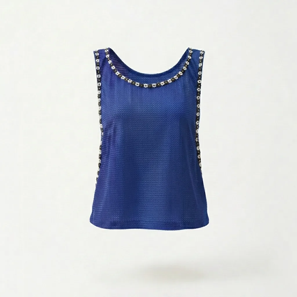 debardeur bleu soukayna zonzian