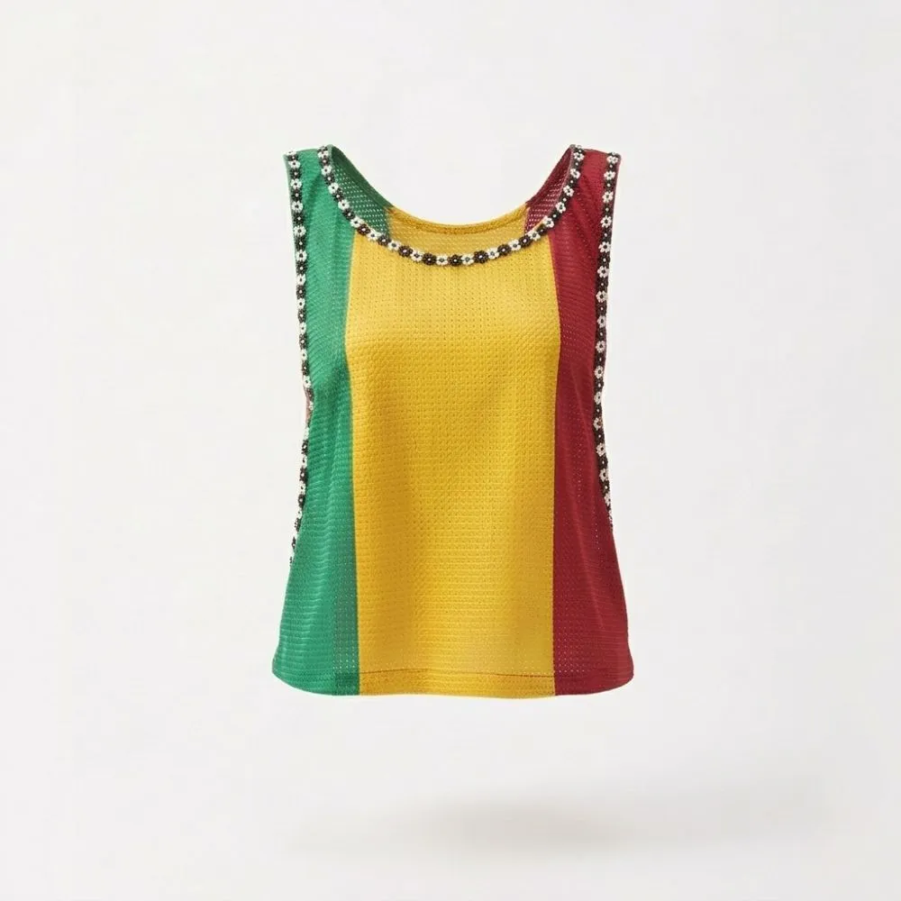debardeur tricolore soukayna zonzian